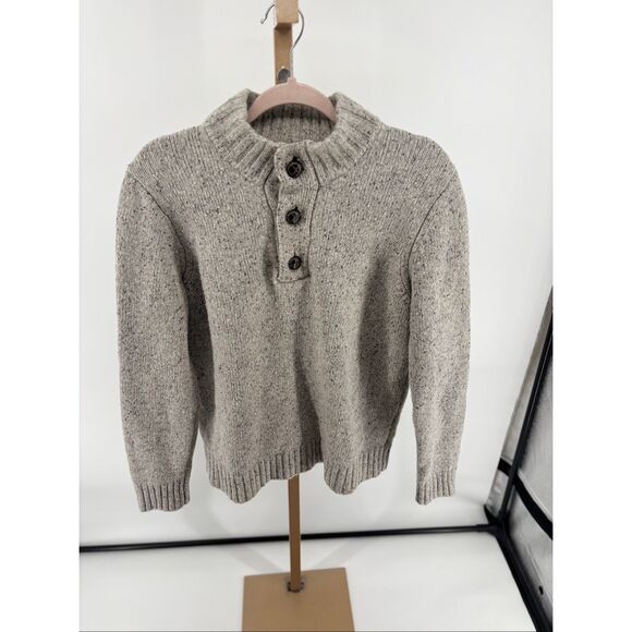 UNTUCKit Vangone Sweater Mens Size Large Lambswool Blend Gray Pullover Mock Neck - Picture 1 of 11